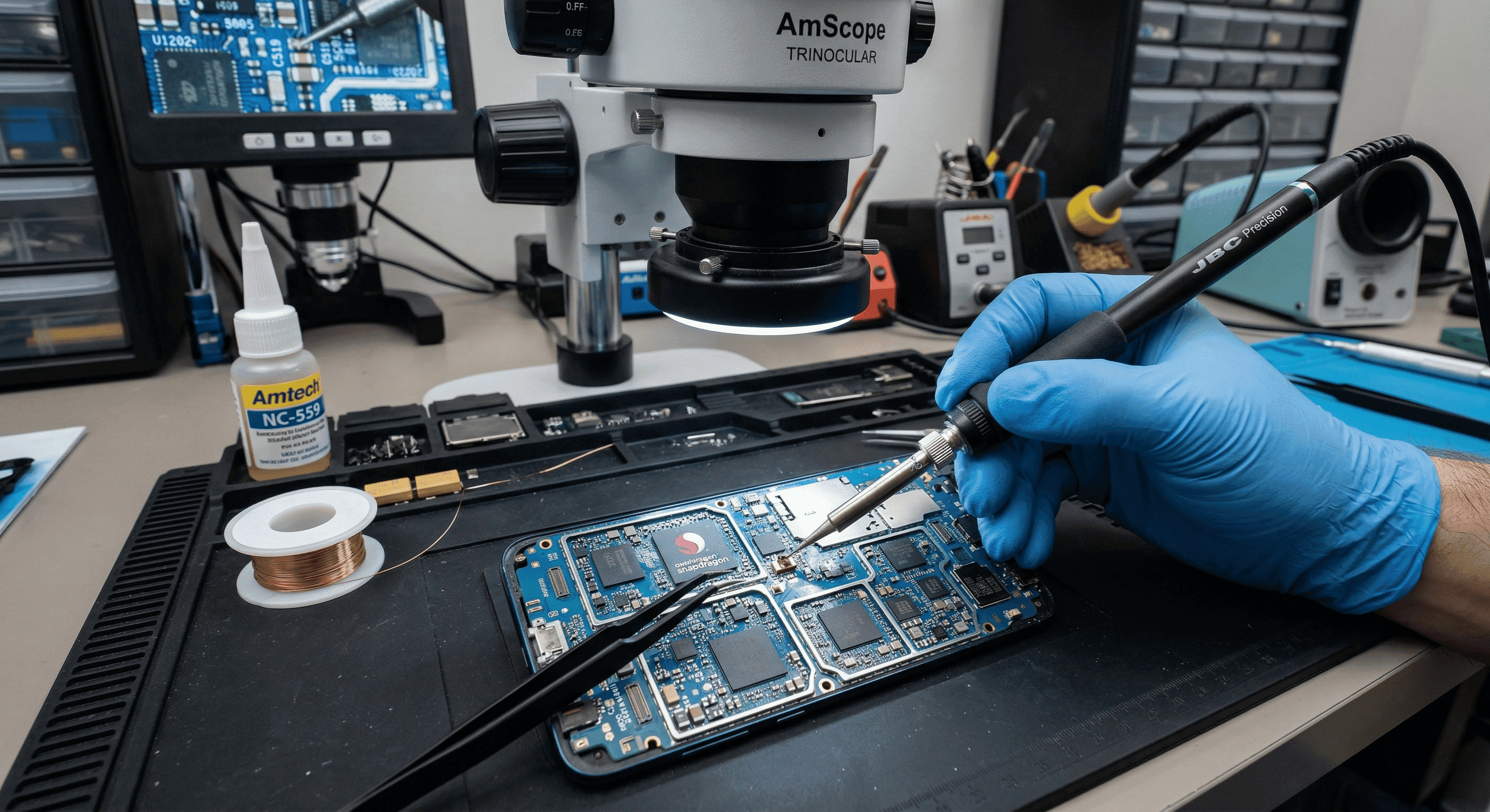 Gabinete de PC com componentes internos visíveis